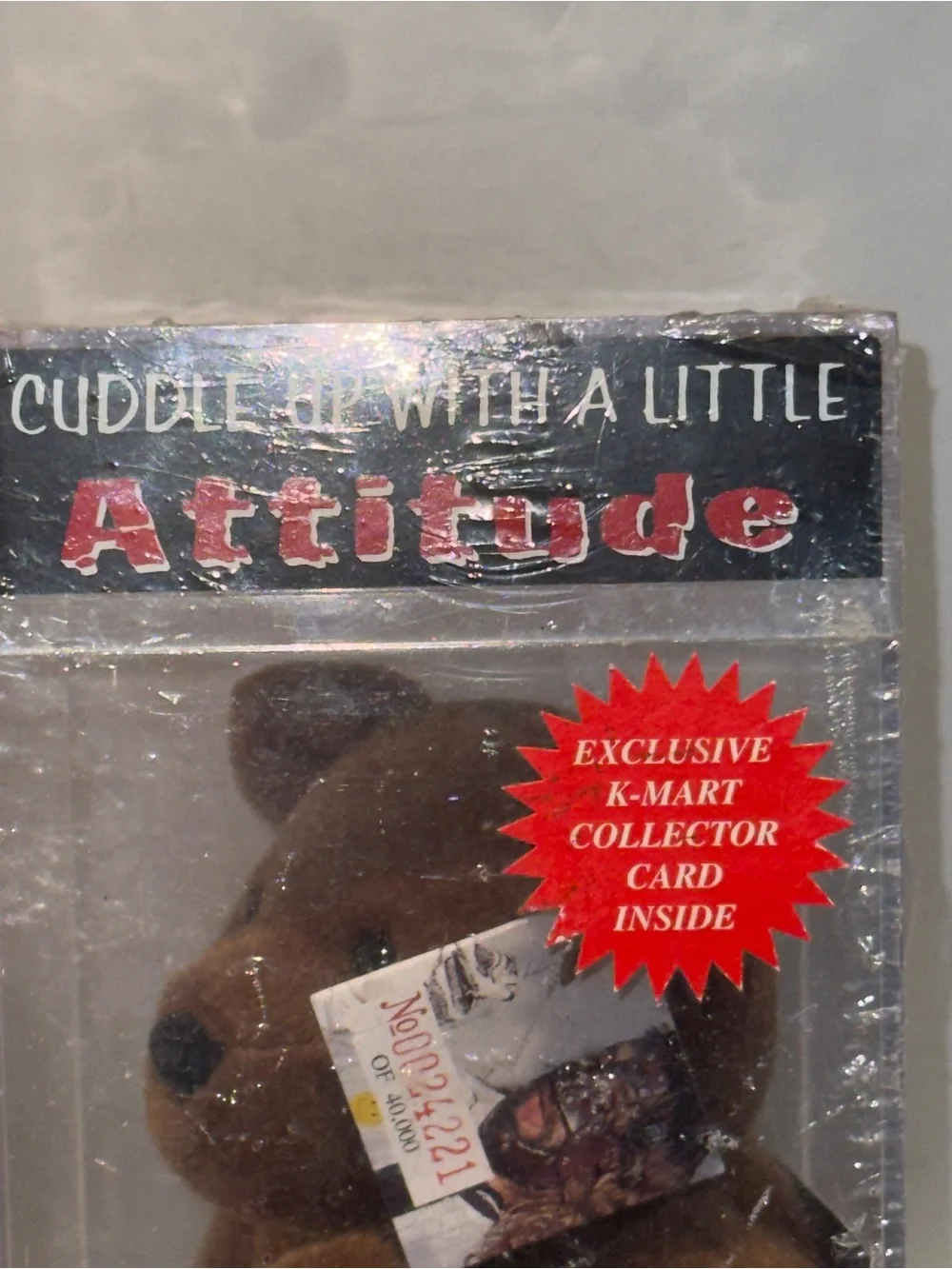 1999 WWF Attitude Bear Mankind Mick Foley Beanie Baby WWE Limited Edition